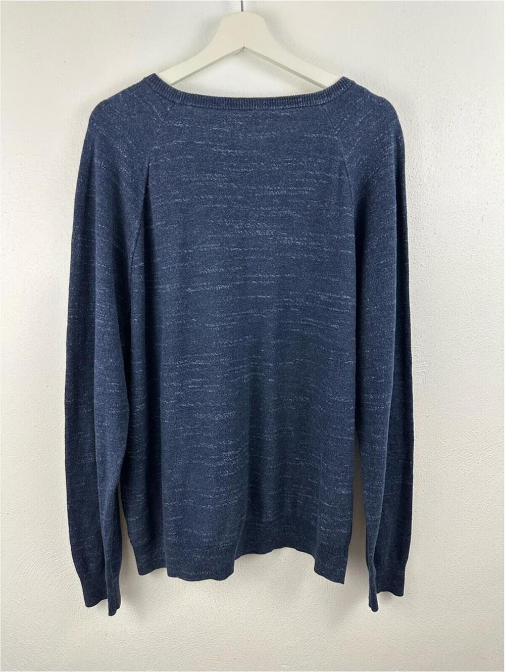 J. CREW BLUE LONG SLEEVE CREW NECK PULLOVER SWEATER MEN'S SIZE XL - Picture 2 of 3